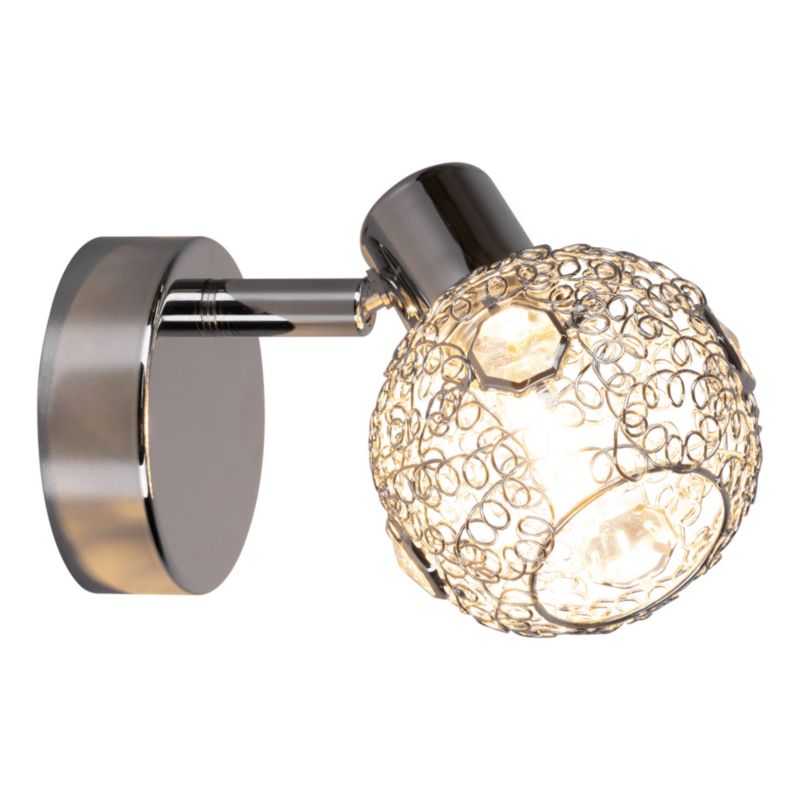 Væglampe SPOT Light 1xG9 Max. 28W med kromkomposition og transparente krystaller, polsk producent, 1 stk.