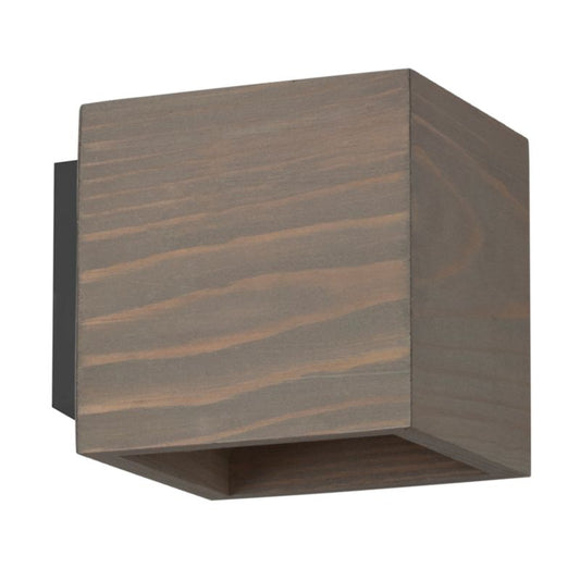 Væglampe SPOT Light 1xG9 Max. 6W Grå Fyrretræ FSC med Sort Accent, Polsk Producent, 1 stk.