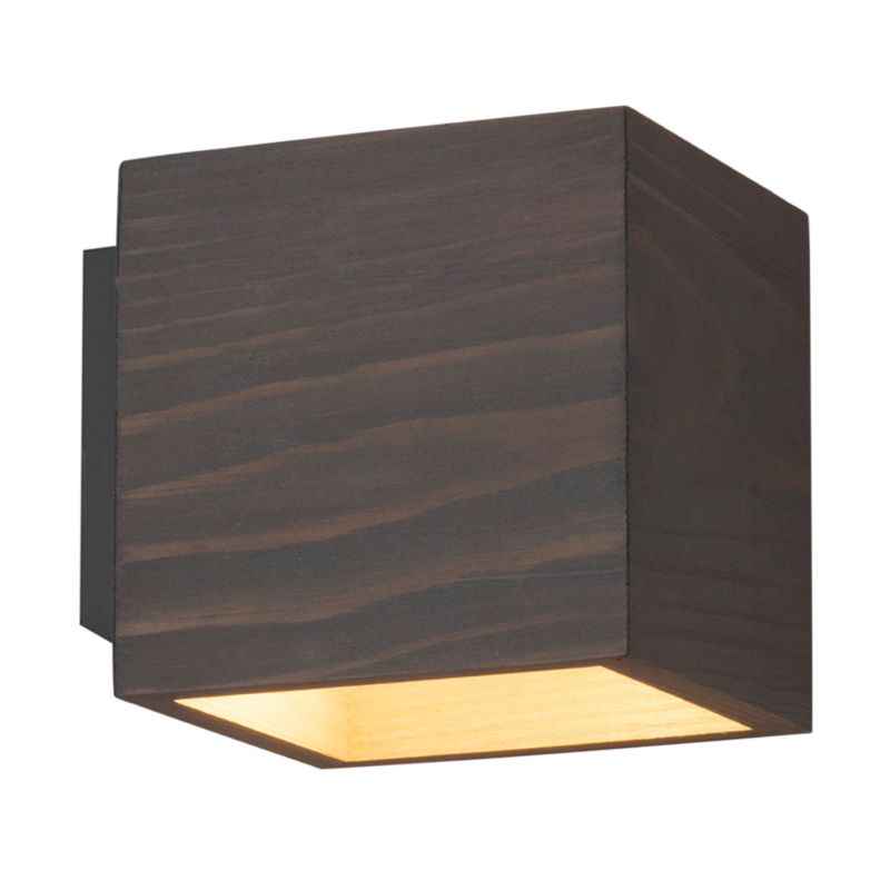 Væglampe SPOT Light 1xG9 Max. 6W Grå Fyrretræ FSC med Sort Accent, Polsk Producent, 1 stk.