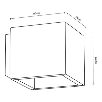 Væglampe SPOT Light 1xG9 Max. 6W Grå Fyrretræ FSC med Sort Accent, Polsk Producent, 1 stk.