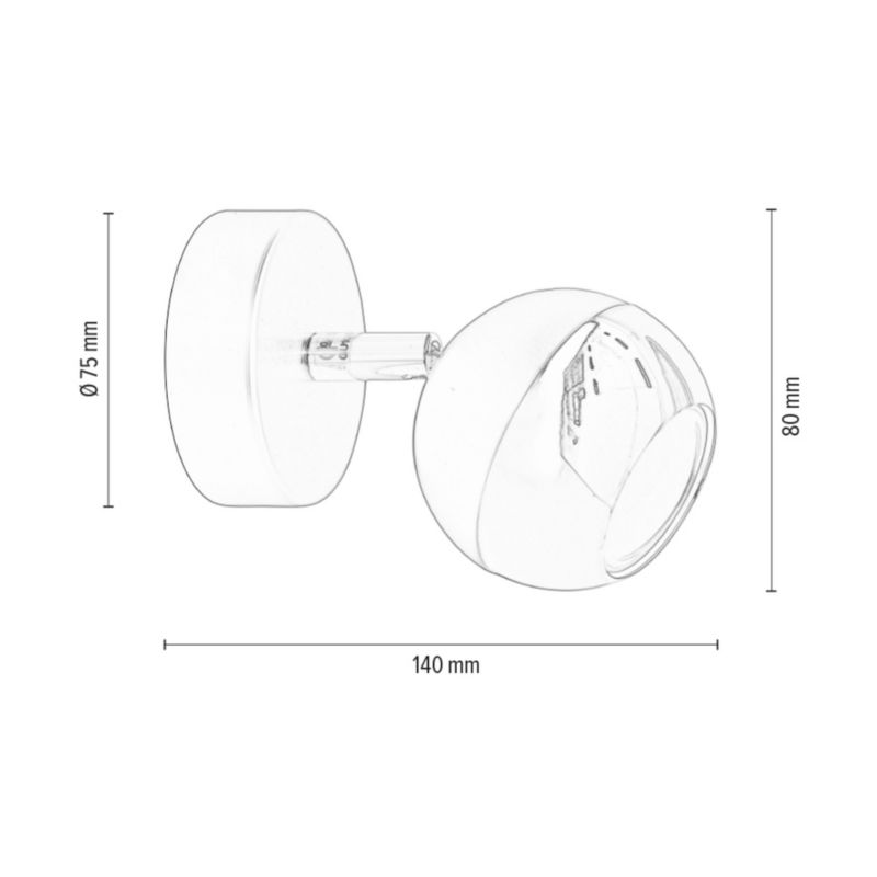 Væglampe SPOT Light 1xGU10 50W Hvid og Krom – Klassisk Kombination fra Polsk Producent, 1 stk.