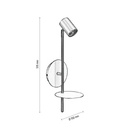 SPOT Light væglampe 1xGU10 50W i subtil krom med moderne design, polsk producent, 1 stk.