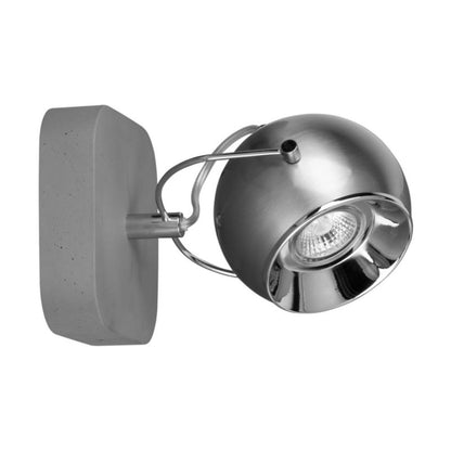 Væglampe SPOT Light 1xGU10 LED 5W Klassisk Kombination af Satin og Grå Beton, Polsk Producent, 1 stk.