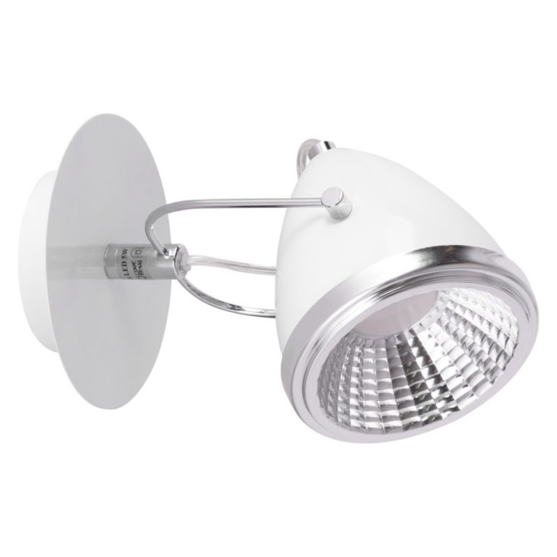 Væglampe SPOT Light 1xGU10 LED 6W Klassisk Kombination af Krom og Hvid, Polsk Producent, 1 stk.