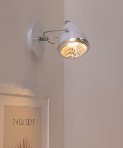 Væglampe SPOT Light 1xGU10 LED 6W Klassisk Kombination af Krom og Hvid, Polsk Producent, 1 stk.