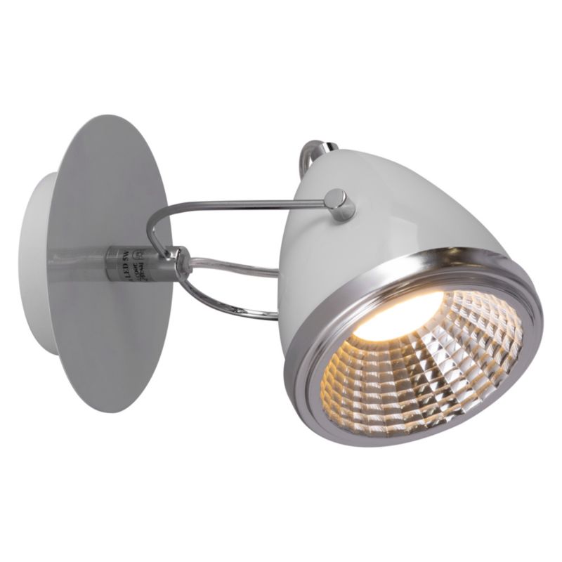 Væglampe SPOT Light 1xGU10 LED 6W Klassisk Kombination af Krom og Hvid, Polsk Producent, 1 stk.