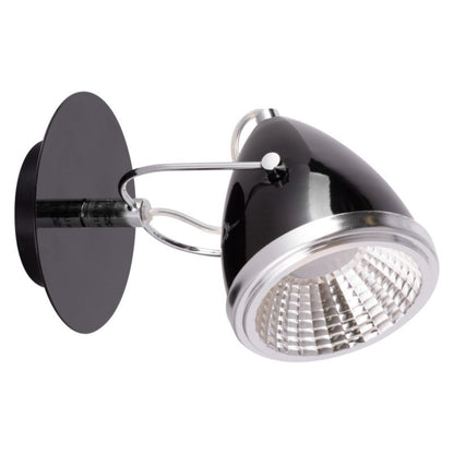 Spot Light væglampe 1xGU10 LED 6W i kombination af krom og sort i industriel stil, polsk producent, 1 stk.