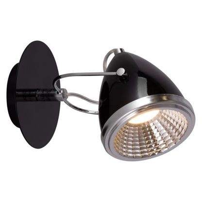 Spot Light væglampe 1xGU10 LED 6W i kombination af krom og sort i industriel stil, polsk producent, 1 stk.