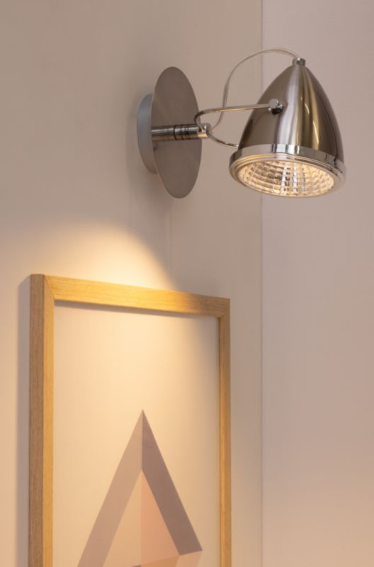 Væglampe SPOT Light 1xGU10 LED 6W i krom og satin i klassisk stil, polsk producent, 1 stk.