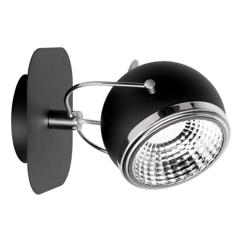 Spot Light væglampe 1xGU10 LED 6W i subtil sort med industriel stil, polsk producent, 1 stk.