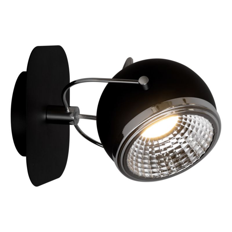 Spot Light væglampe 1xGU10 LED 6W i subtil sort med industriel stil, polsk producent, 1 stk.