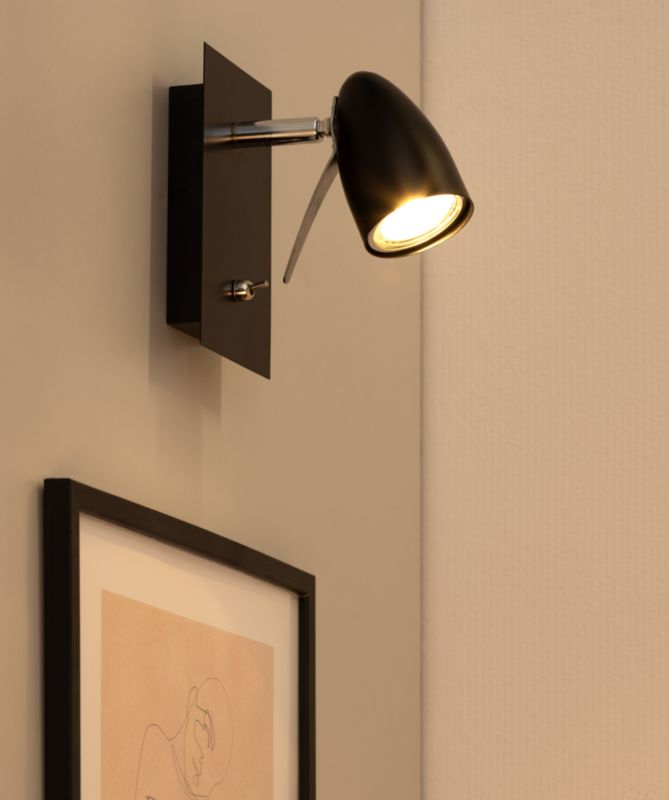 Spot Light væglampe 1xGU10 maks. 35W elegant sort i industriel stil, polsk producent, 1 stk.