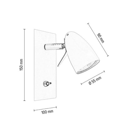 Spot Light væglampe 1xGU10 maks. 35W elegant sort i industriel stil, polsk producent, 1 stk.
