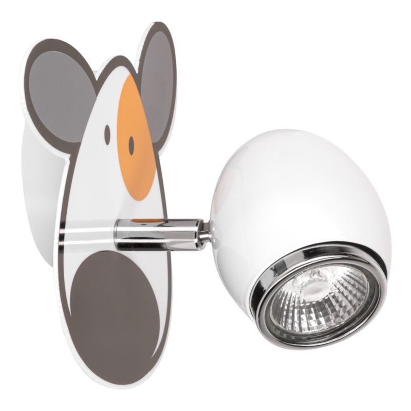 Væglampe SPOT Light 1xGU10 Max. 50W Hvid med Flerfarvet Hundemotiv, Polsk Producent, 1 stk.