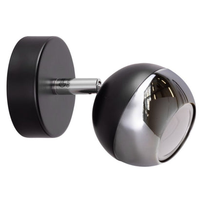 Væglampe SPOT Light 1xGU10 Max. 50W Krom og Sort, Industrielt Design fra Polsk Producent, 1 stk.
