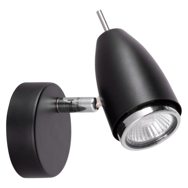 Væglampe SPOT Light 1xGU10 Max. 50W Klassisk sort, Polsk producent, 1 stk.