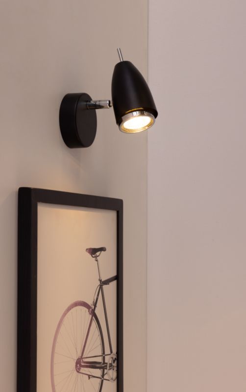 Væglampe SPOT Light 1xGU10 Max. 50W Klassisk sort, Polsk producent, 1 stk.