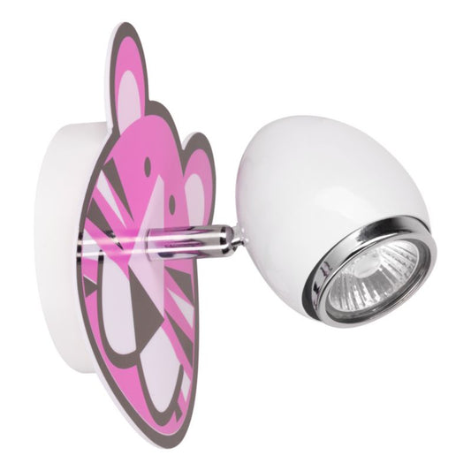 Væglampe SPOT Light 1xGU10 Max. 50W – Hvid med flerfarvet tigerprint, polsk producent, 1 stk.