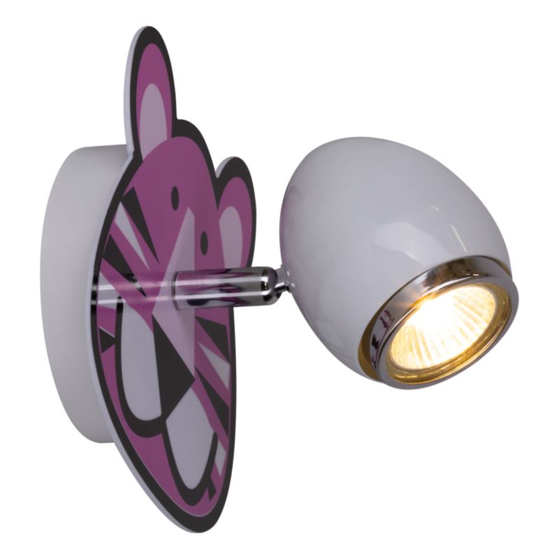 Væglampe SPOT Light 1xGU10 Max. 50W – Hvid med flerfarvet tigerprint, polsk producent, 1 stk.