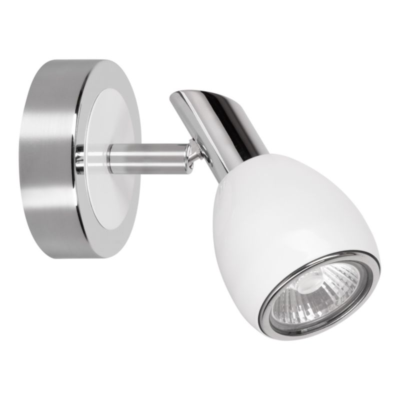 Væglampe SPOT Light 1xGU10 Max. 50W – Elegant kombination af krom og hvid, polsk producent, 1 stk.