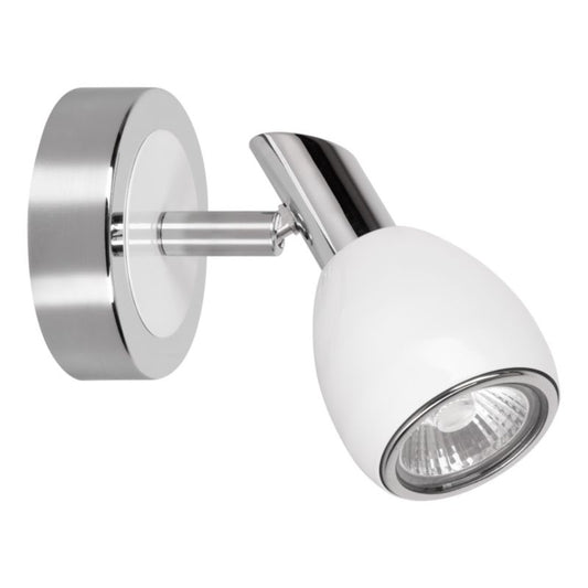 Væglampe SPOT Light 1xGU10 Max. 50W – Elegant kombination af krom og hvid, polsk producent, 1 stk.