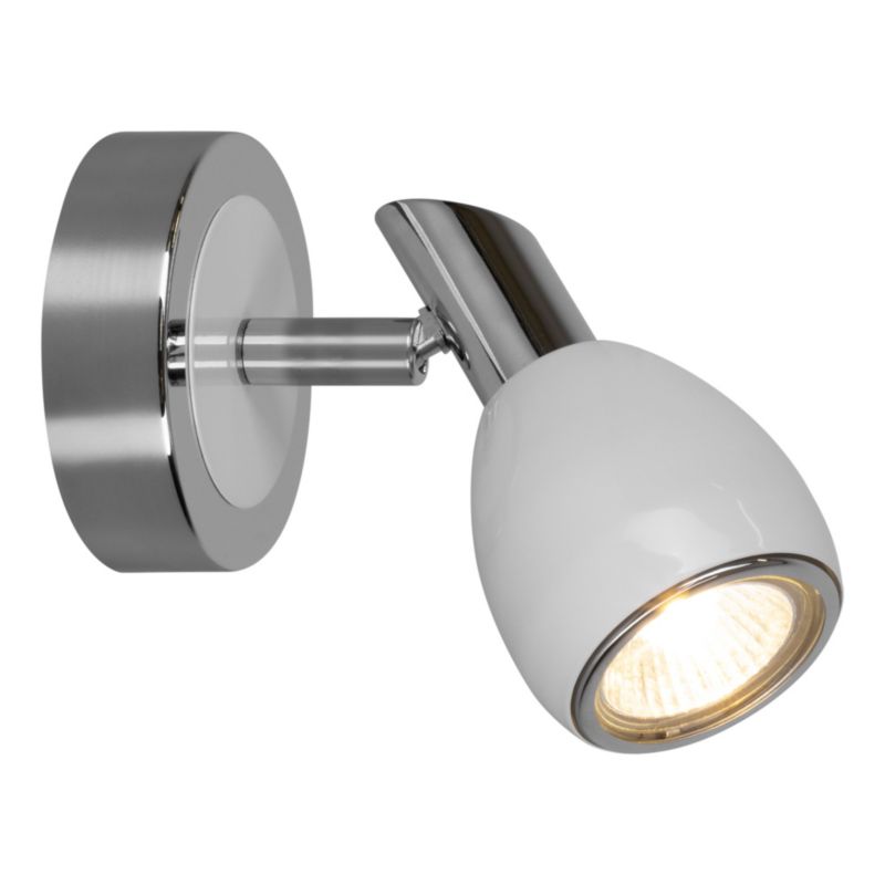 Væglampe SPOT Light 1xGU10 Max. 50W – Elegant kombination af krom og hvid, polsk producent, 1 stk.