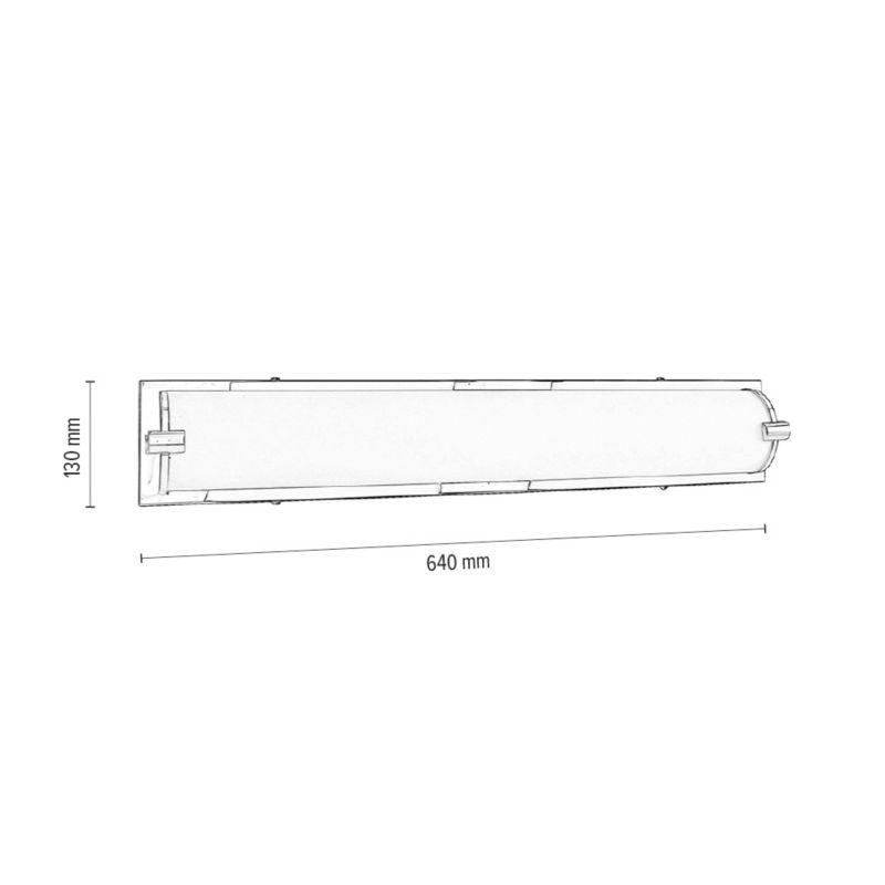 Væglampe SPOT Light 1xLED 27W Elegant hvidt glas med kromdetaljer, polsk producent, 1 stk.