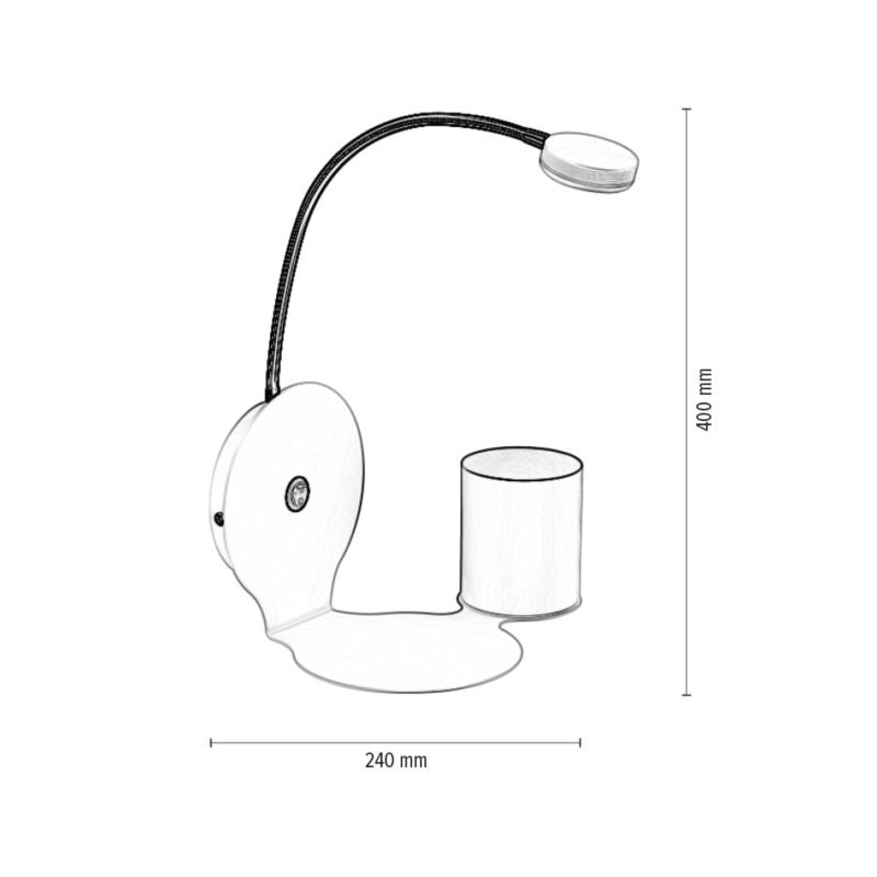 Væglampe SPOT Light 1xLED 3W Elegant kombination af hvid og sort, polsk producent, 1 stk.