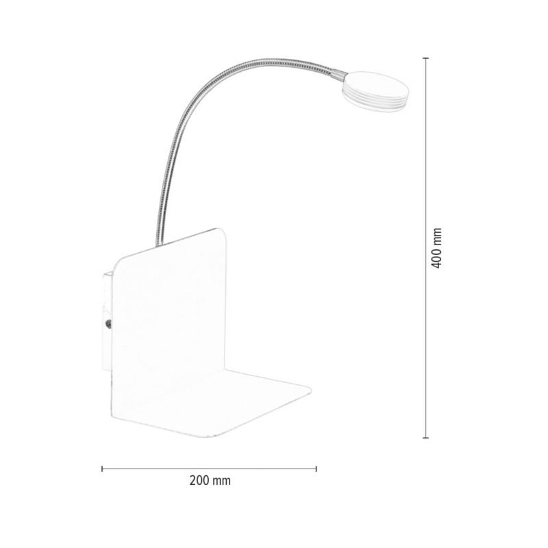 Væglampe SPOT Light 1xLED 3W Klassisk Sort-hvid Kombination, Polsk Producent, 1 stk.