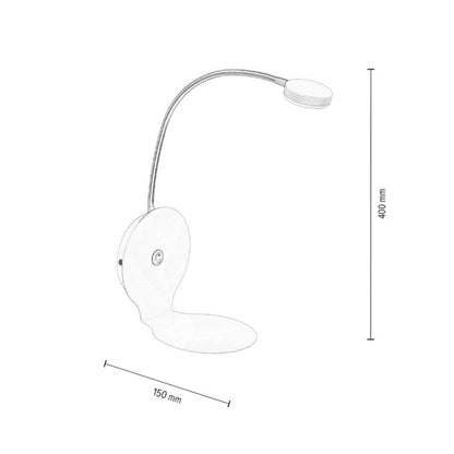 Væglampe SPOT Light 1xLED 3W Subtil Kombination af Hvid med Sorte Accenter, Polsk Producent, 1 stk.
