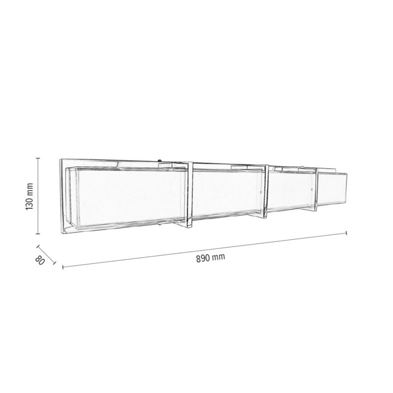 Væglampe SPOT Light 1xLED 40W Kombination af hvidt glas og krom, polsk producent, 1 stk.