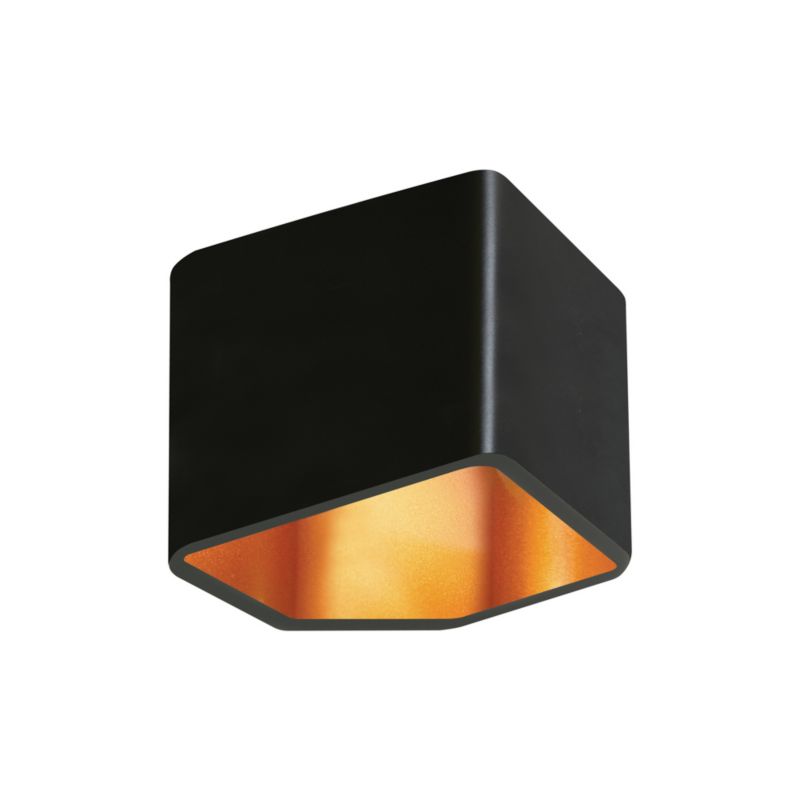 Væglampe SPOT Light 1xLED 6W i sort med gyldent accent, polsk producent, 1 stk.