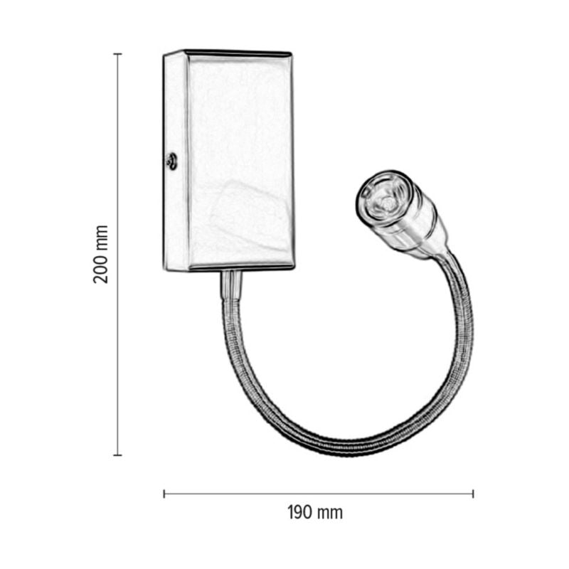 Væglampe SPOT Light 1xLED Integreret 1W Subtil Satin i Minimalistisk Stil, Polsk Producent, 1 stk.