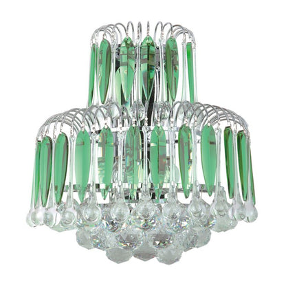 Væglampe SPOT Light 2xE14 Max. 40W Elegant kombination af grønt og transparent glas, 1 stk.