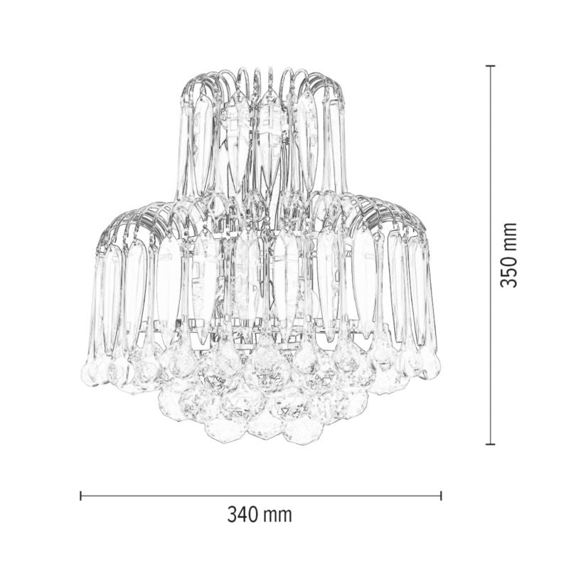 Væglampe SPOT Light 2xE14 Max. 40W Elegant kombination af grønt og transparent glas, 1 stk.