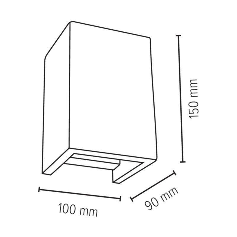Væglampe SPOT Light 2xGU10 Max. 6W Grå Beton, Polsk Producent, 1 stk.
