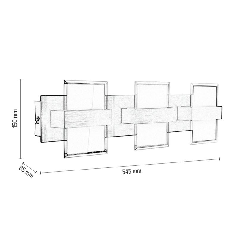 Væglampe SPOT Light 3xLED 5W i børstet aluminium i moderne stil, polsk producent, 1 stk.