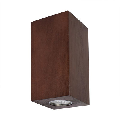 Væglampe SPOT Light Square 2xGU10 Max. 6W Bøgetræ i valnøddefinish FSC, Polsk producent, 1 stk.