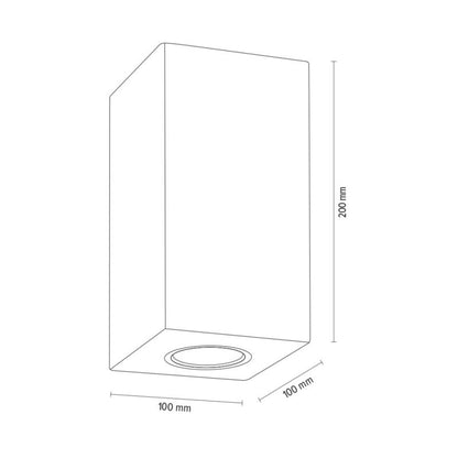 Væglampe SPOT Light Square 2xGU10 Max. 6W Bøgetræ i valnøddefinish FSC, Polsk producent, 1 stk.