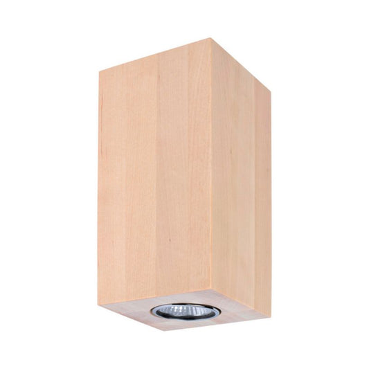 Væglampe SPOT Light Square 2xGU10 Max. 6W Naturlig FSC-birk, Polsk producent, 1 stk.