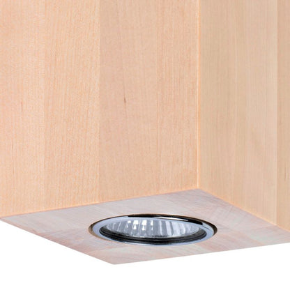 Væglampe SPOT Light Square 2xGU10 Max. 6W Naturlig FSC-birk, Polsk producent, 1 stk.