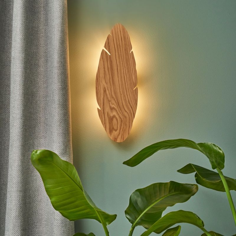 Væglampe TK Lighting Hoja Wood 2 x G9 i træ