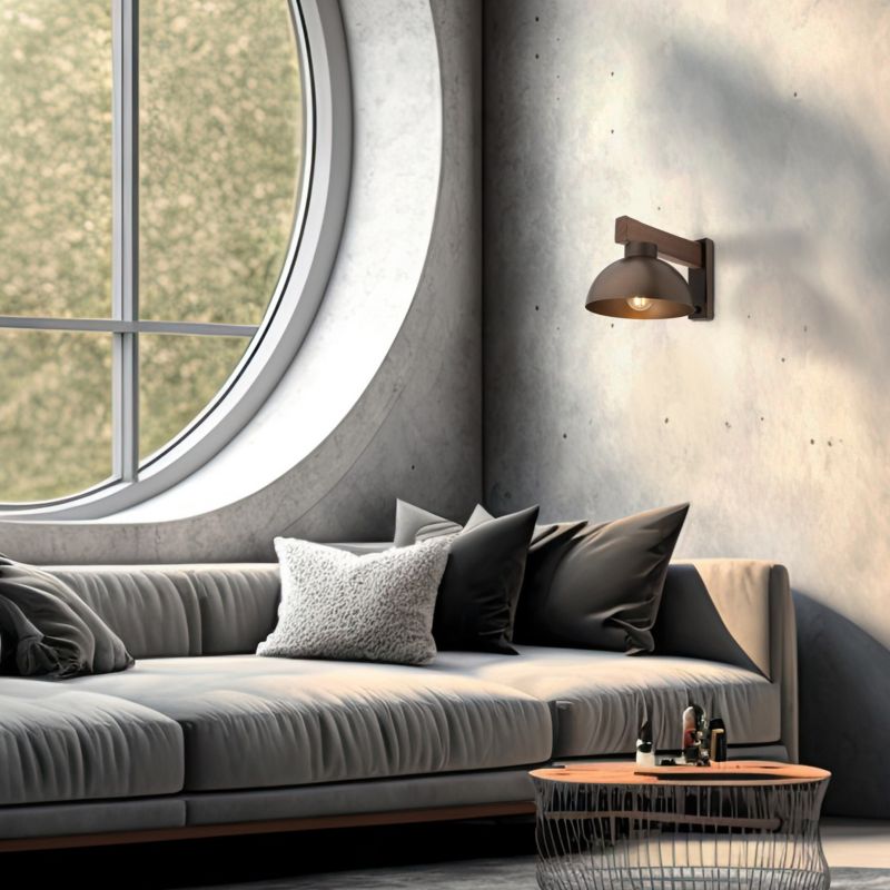 Væglampe Oslo 1 x E27 Brun