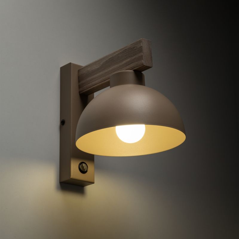 Væglampe Oslo Sabia 1xE27 Beige