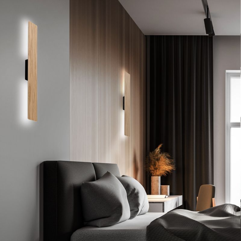Væglampe Tavola Long 2 x G9 Træ