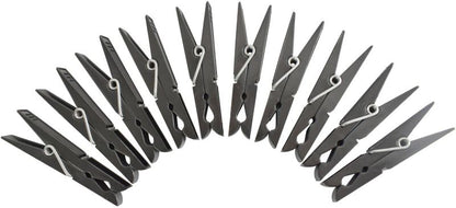 Tøjklemmer Sort Plast 20-Pak 2,8 x 7,1 x 12,4 mm