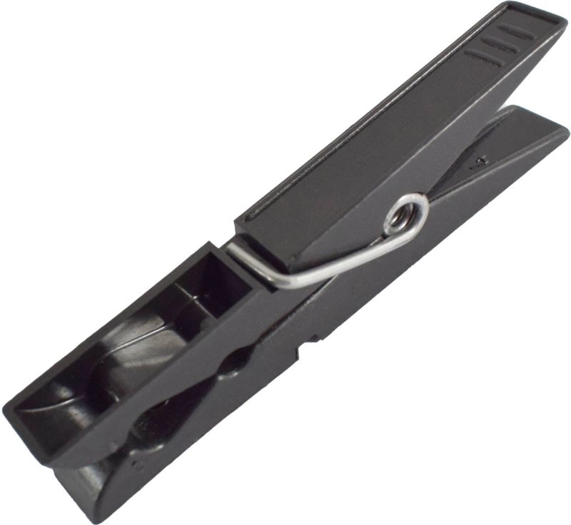 Tøjklemmer Sort Plast 20-Pak 2,8 x 7,1 x 12,4 mm