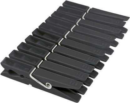 Tøjklemmer Sort Plast 20-Pak 2,8 x 7,1 x 12,4 mm