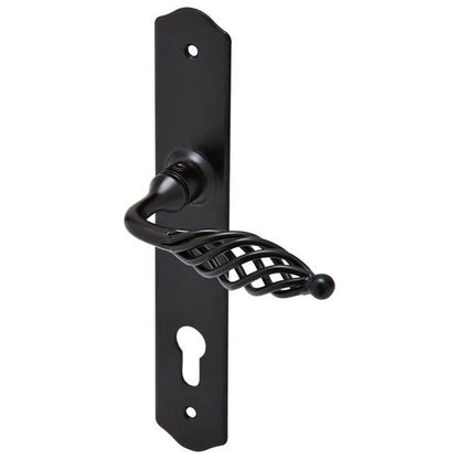 Klamka Bramowa Royal 90 mm til Låsecylinder Sort