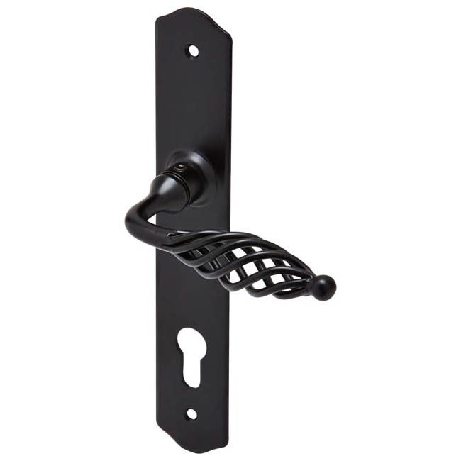 Klamka Bramowa Royal 90 mm til Låsecylinder Sort